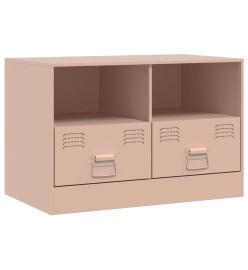 Meuble TV rose 67x39x44 cm acier