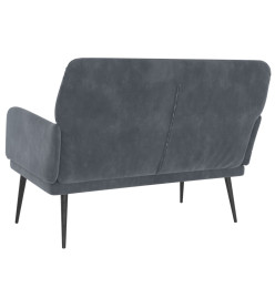 Banc Gris foncé 108x79x79 cm Velours