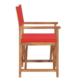 Chaises de metteur en scène pliantes lot de 2 Bois teck massif