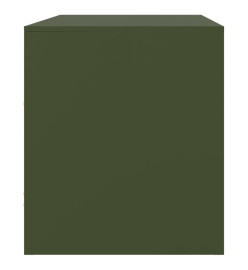 Meubles TV 2 pcs vert olive 67x39x44 cm acier