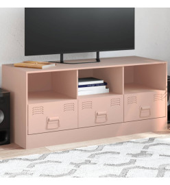 Meuble TV rose 99x39x44 cm acier