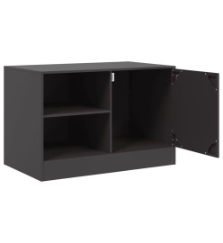 Meubles TV 2 pcs noir 67x39x44 cm acier