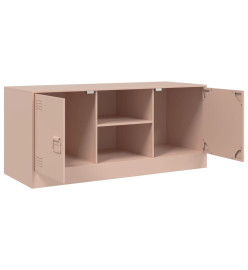 Meuble TV rose 99x39x44 cm acier