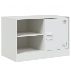 Meuble TV blanc 67x39x44 cm acier