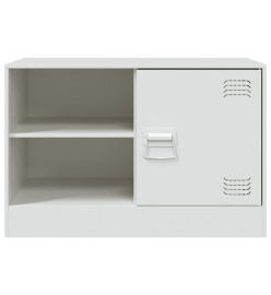 Meuble TV blanc 67x39x44 cm acier