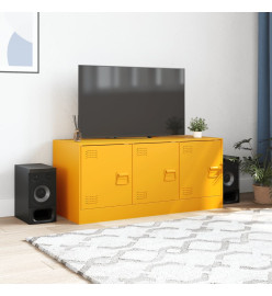 Meuble TV jaune moutarde 99x39x44 cm acier