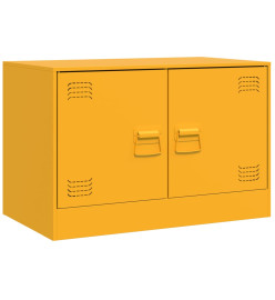 Meubles TV 2 pcs jaune moutarde 67x39x44 cm acier