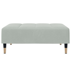 Repose-pied gris clair 77x55x31 cm velours