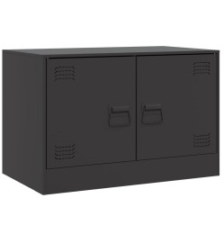 Meuble TV noir 67x39x44 cm acier