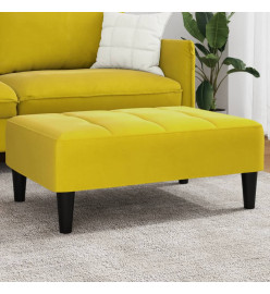 Repose-pied jaune 77x55x31 cm velours