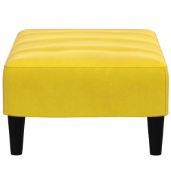 Repose-pied jaune 77x55x31 cm velours