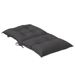 Coussins de chaise à dossier bas lot de 6 anthracite mélangé