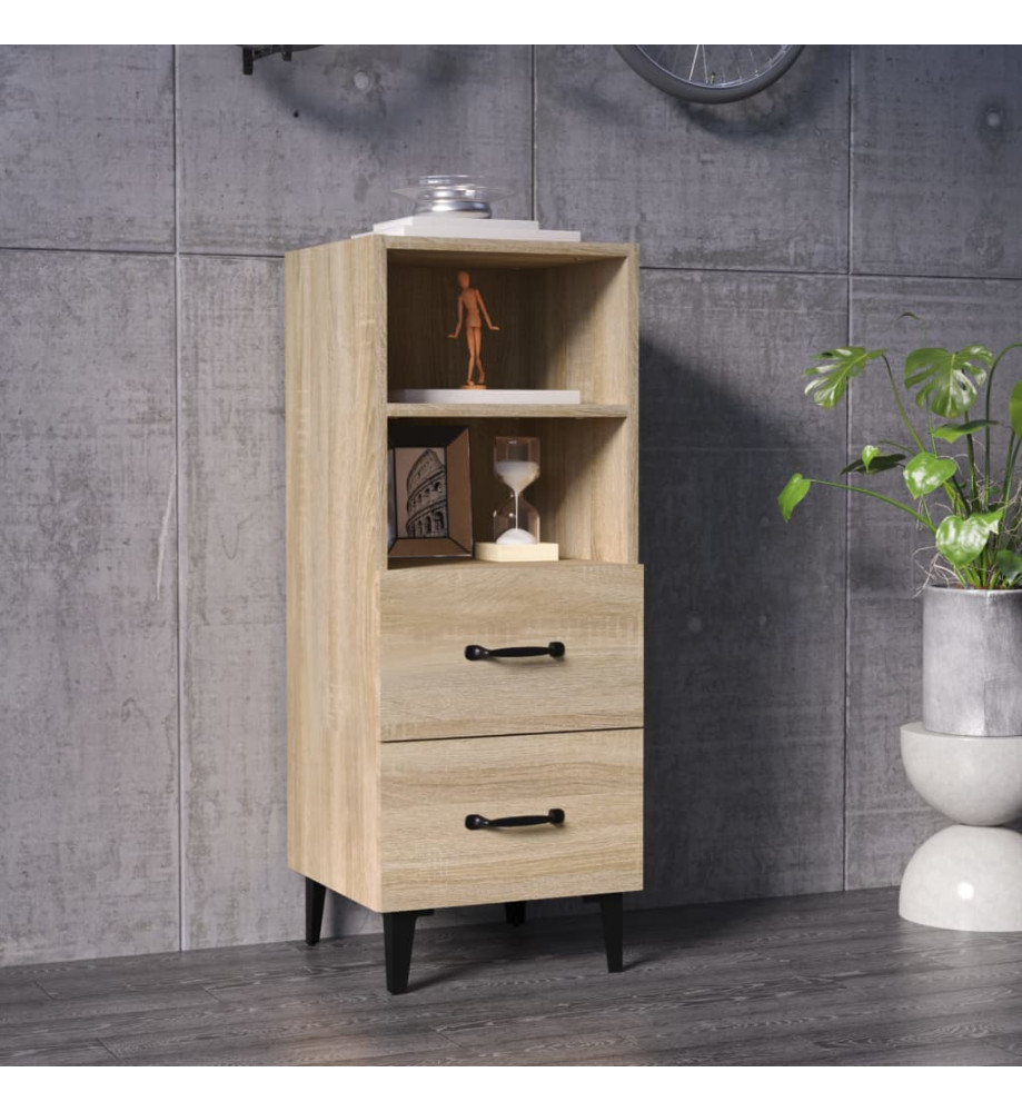 Buffet Chêne sonoma 34,5x34x90 cm Bois d'ingénierie