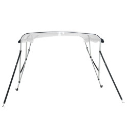 Toit bimini à 4 arceaux parois latérales 243x(230-244)x137 cm