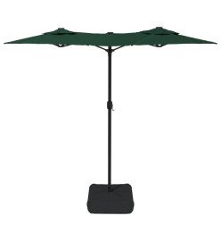 Parasol à double tête avec LED vert 316x240 cm