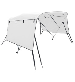 Toit bimini à 3 arceaux parois latérales 183x(154-167)x137 cm