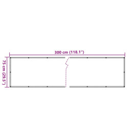 Écran d'intimité de jardin aspect de plante vert 300x75 cm PVC