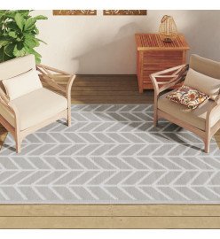 Tapis d'extérieur gris 140x200 cm PP