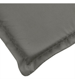 Coussin de chaise longue gris foncé mélangé 186x58x3 cm tissu