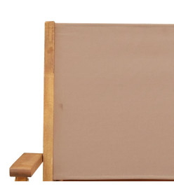Ensemble à manger de jardin 5 pcs taupe tissu et bois massif