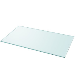 Dessus de table rectangulaire en verre trempé 1200 x 650 mm