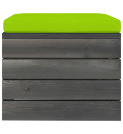 Repose-pieds palette de jardin 2 pcs avec coussins Bois de pin