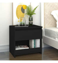 Tables de chevet 2 pcs Noir 40x30x39 cm Aggloméré