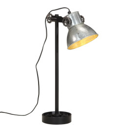 Lampe de bureau 25 W argent vintage 15x15x55 cm E27