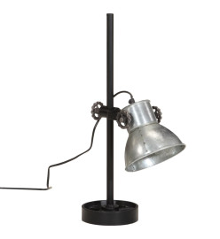 Lampe de bureau 25 W argent vintage 15x15x55 cm E27