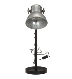 Lampe de bureau 25 W argent vintage 17x17x60 cm E27