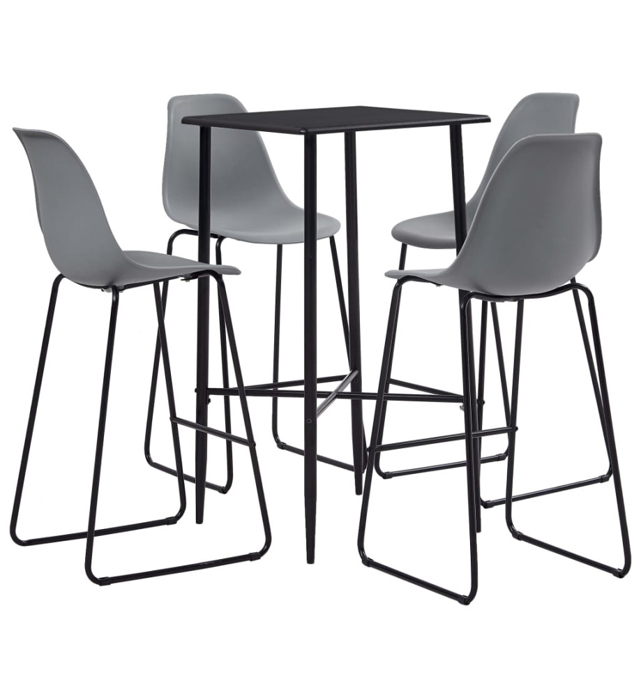 Ensemble de bar 5 pcs Plastique Gris