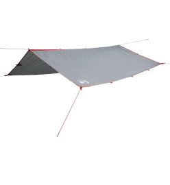 Bâche de camping gris et orange 360x294 cm imperméable