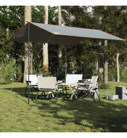 Bâche de camping gris et orange 360x294 cm imperméable