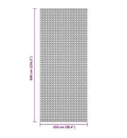 Tapis de sol de camping vert 6x2,5 m