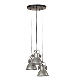 Lampe suspendue 25 W argent vintage 30x30x100 cm E27