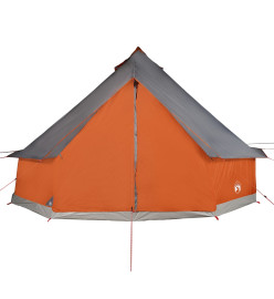 Tente familiale tipi 12 personnes gris et orange imperméable