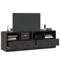 Meubles TV 2 pcs noir 67x39x44 cm acier