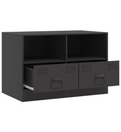 Meubles TV 2 pcs noir 67x39x44 cm acier