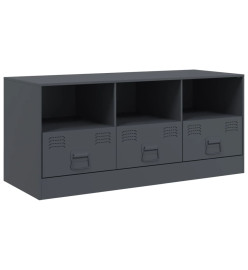 Meuble TV anthracite 99x39x44 cm acier