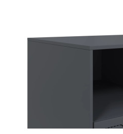 Meuble TV anthracite 99x39x44 cm acier