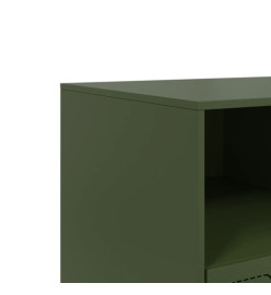 Meuble TV vert olive 99x39x44 cm acier