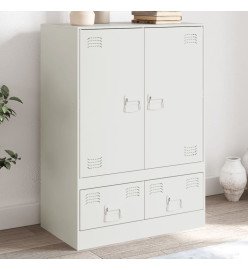 Buffet haut blanc 67x39x95 cm acier