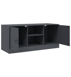 Meuble TV anthracite 99x39x44 cm acier