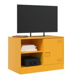 Meubles TV 2 pcs jaune moutarde 67x39x44 cm acier