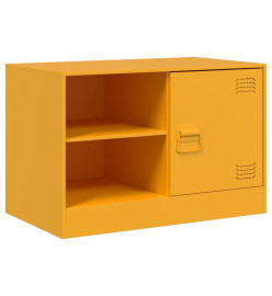 Meubles TV 2 pcs jaune moutarde 67x39x44 cm acier