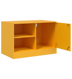 Meubles TV 2 pcs jaune moutarde 67x39x44 cm acier