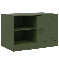 Meubles TV 2 pcs vert olive 67x39x44 cm acier