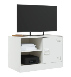 Meubles TV 2 pcs blanc 67x39x44 cm acier