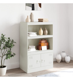 Buffet blanc 67x39x107 cm acier