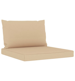 Salon de jardin 8 pcs avec coussins Beige